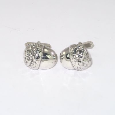 SOlid silver acorn cufflinks